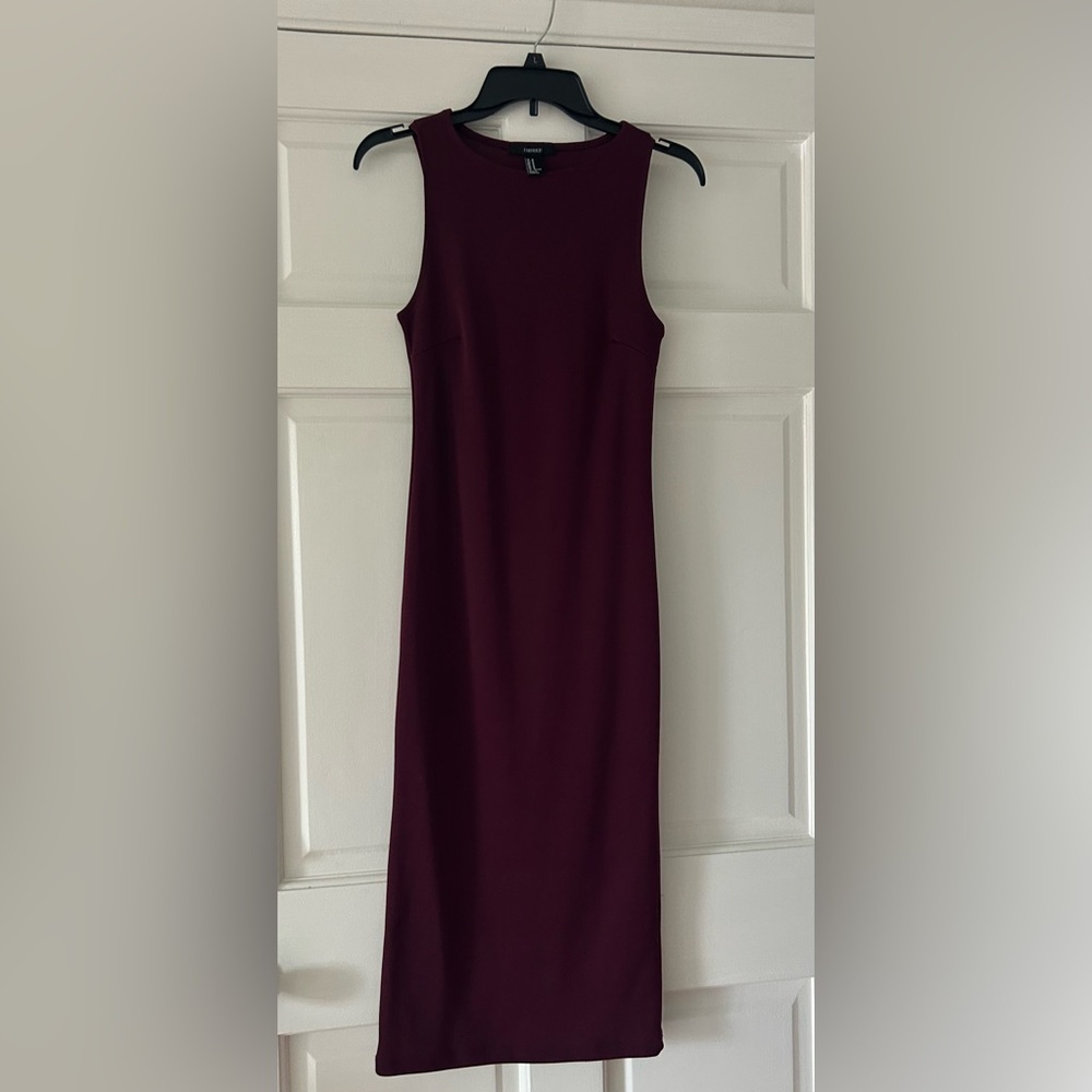 Forever 21 Sleeveless Burgundy Midi Dress